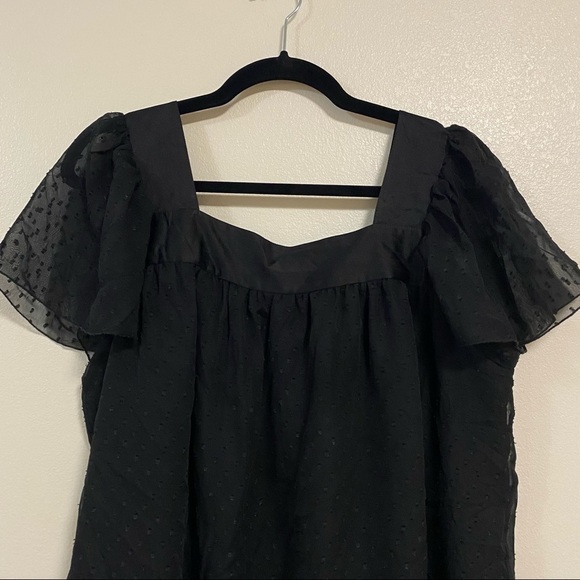 Lane Bryant Sheer Ruffle Sleeve Blouse size 14/16 - Picture 9 of 11